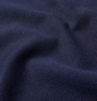 Brioni - Contrast-Tipped Mercerised Cotton-Piqué Polo Shirt - Navy