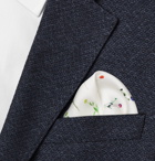 Paul Smith - Printed Silk-Twill Pocket Square - White