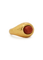 Anni LU Cherry on Top 18kt Gold-plated Ring - One Size