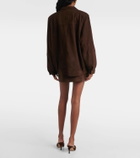 Blazé Milano Cleo suede bomber jacket