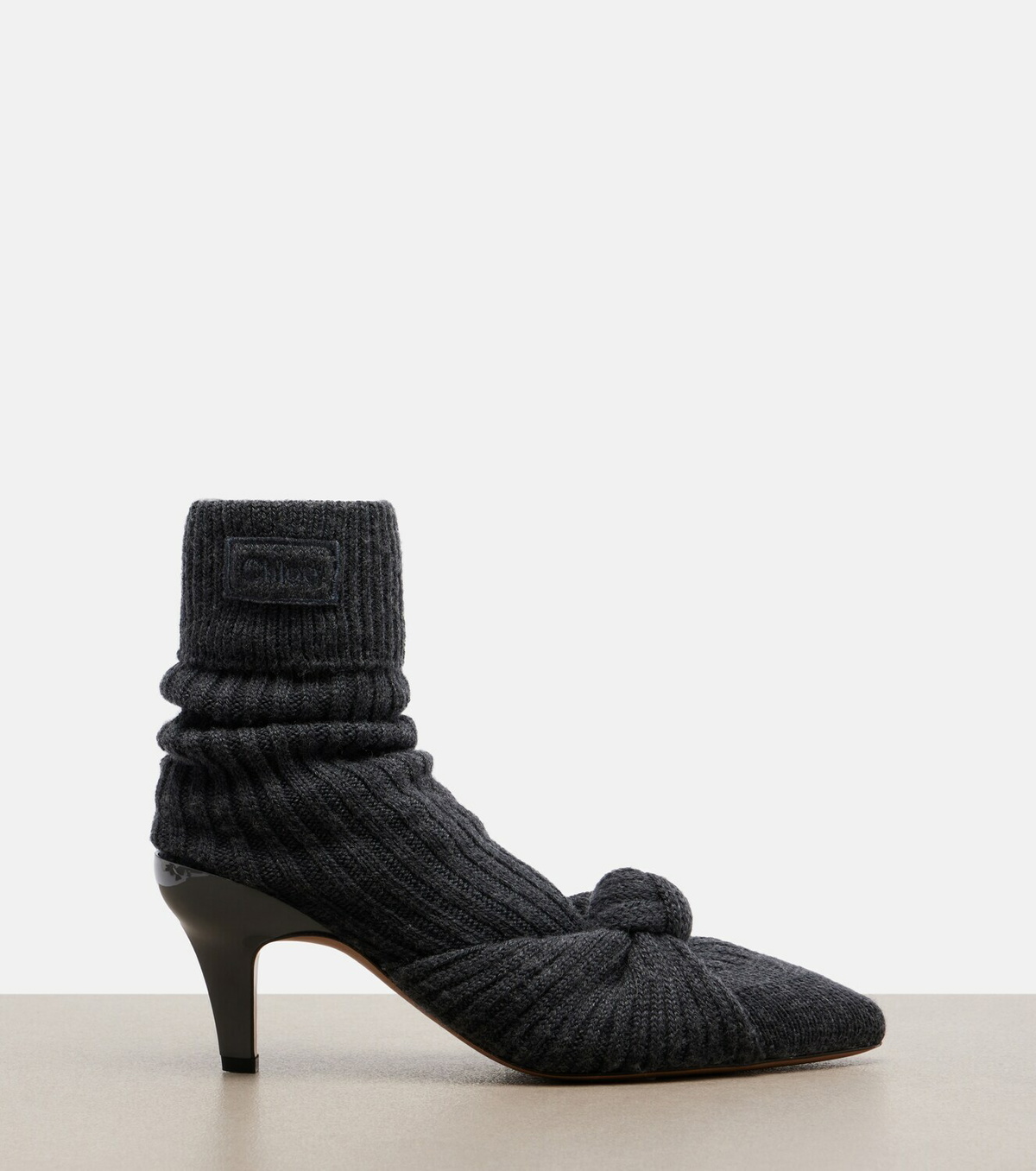 Chloé Ribbed-knit sock boots