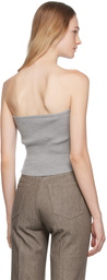 AURALEE Gray Button Tube Top