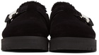 Moncler Black Suede Mon Mule Slides