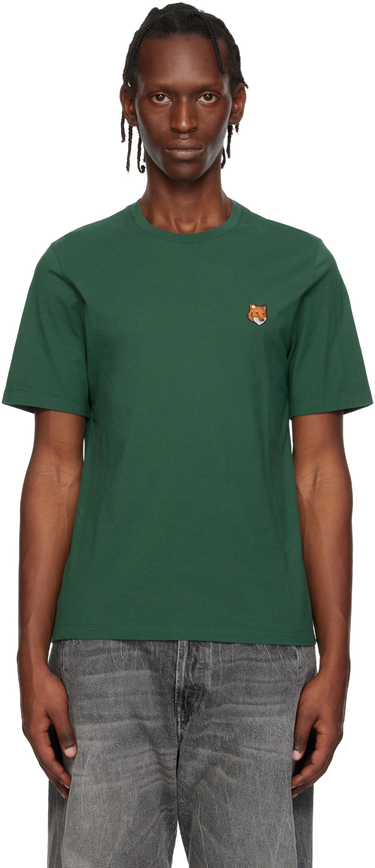 Maison Kitsuné Green Fox Head Regular T-shirt