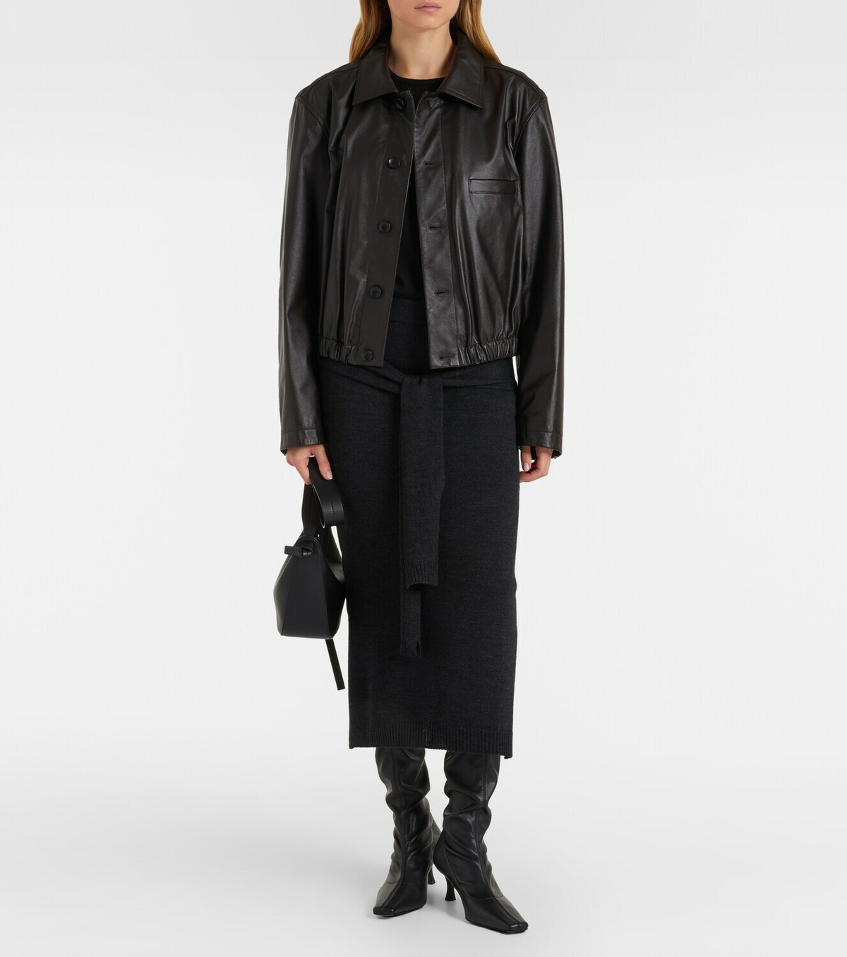 Lemaire Wool-blend midi skirt