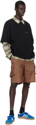le PÈRE Black Double Sleeve Tommy T-shirt