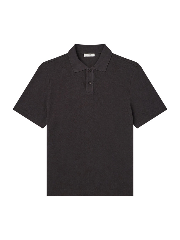 Photo: Mr P. - Organic Cotton and Linen-Blend Piqué Polo Shirt - Brown