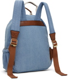 Chloé Kids Blue Printed Denim Backpack