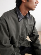 Rag & Bone - Leather-Trimmed Cotton-Canvas Jacket - Green