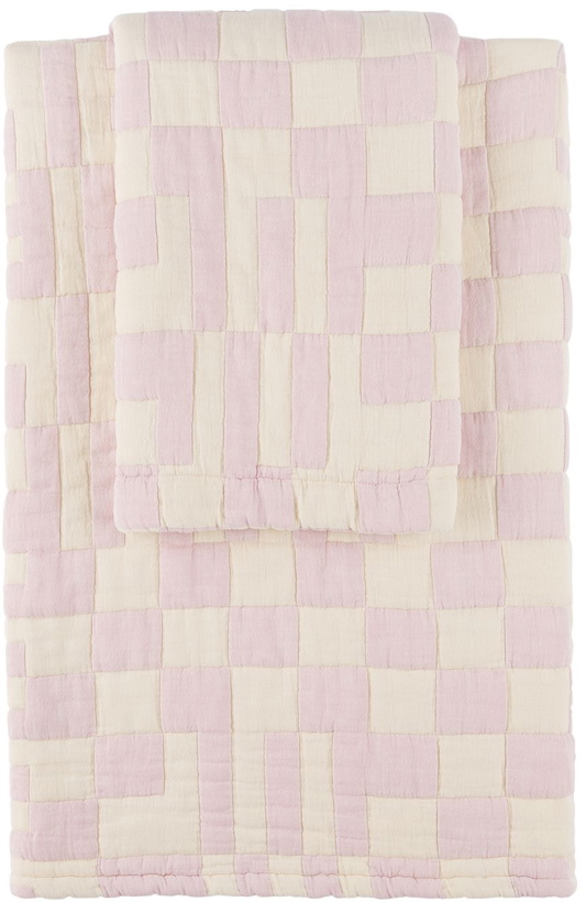 Photo: Dusen Dusen Lilac Check Bedding Set, Full/Queen