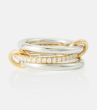 Spinelli Kilcollin - Libra sterling silver and 18kt gold ring with diamonds