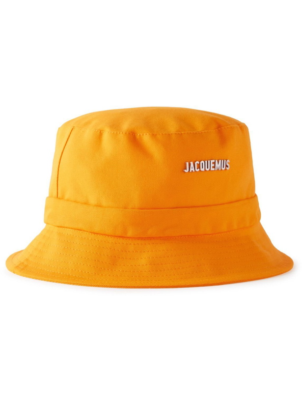 Photo: Jacquemus - Le Bob Gadjo Logo-Embellished Cotton-Canvas Bucket Hat - Orange