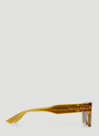 Two-Tone Square Frame Sunglasses in Yellow