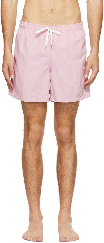 Photo: Bather Pink Solid Swim Shorts