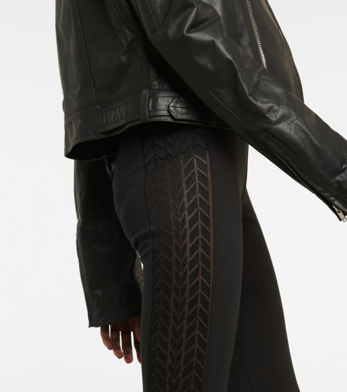David Koma Mesh-paneled leggings