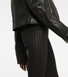 David Koma Mesh-paneled leggings