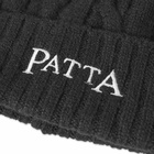 Patta Men's Cable Knit Beanie in Black