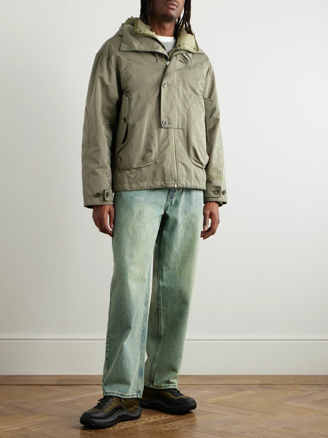 C.P. Company - Garment-Dyed Micro Kei Hooded Jacket - Green C.P.