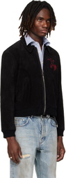Enfants Riches Déprimés Black 'Constructivist' Suede Jacket