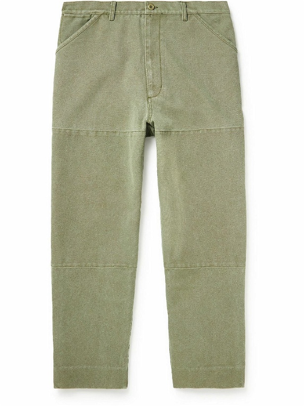 Photo: Manresa - Sheffield Straight-Leg Cotton-Canvas Trousers - Green