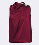 Altuzarra Alden draped satin top