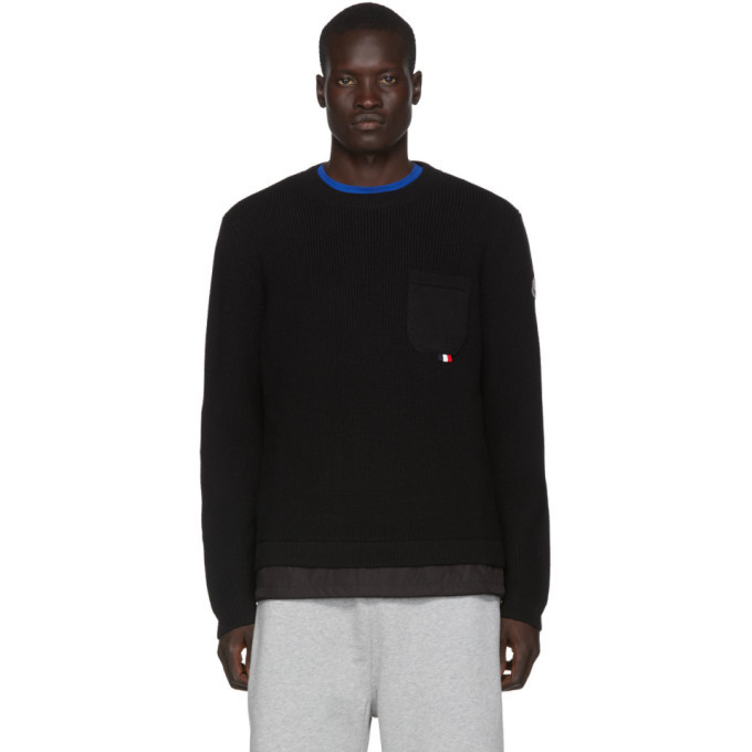 Photo: Moncler Black Maglione Tricot Girocollo Sweater