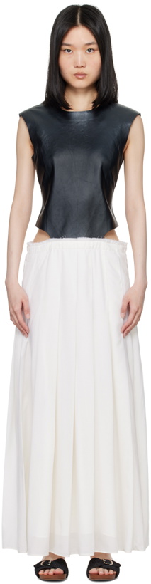 Photo: Gabriela Hearst Black & White Mina Leather Maxi Dress