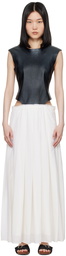 Gabriela Hearst Black & White Mina Leather Maxi Dress