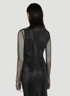 Sportmax Noemi Rhinestone Mesh Top