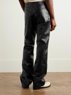 Acne Studios - Lolen Straight-Leg Full-Grain Leather Trousers - Black