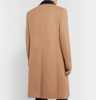 Gucci - Velvet and Twill-Trimmed Double-Breasted Camel Hair Coat - Brown