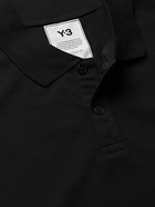 Y-3 - Logo-Appliquéd Cotton-Piqué Polo Shirt - Black