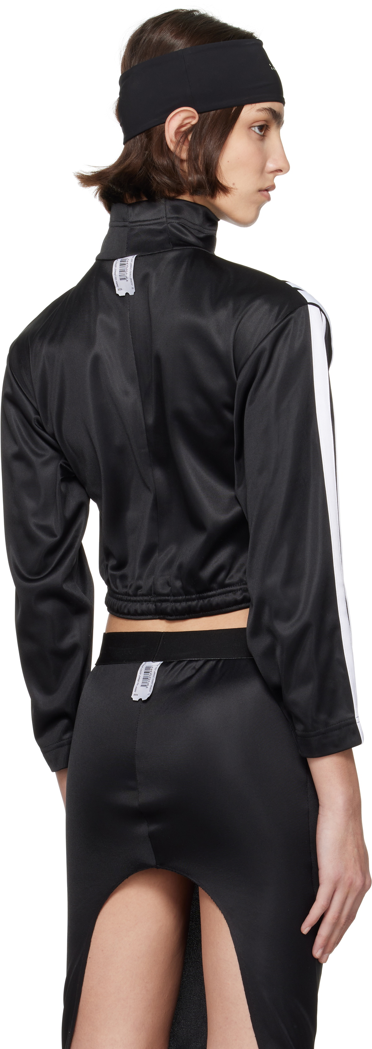 Prototypes Black Upcycled Upside Down Zip Up Sweatshirt