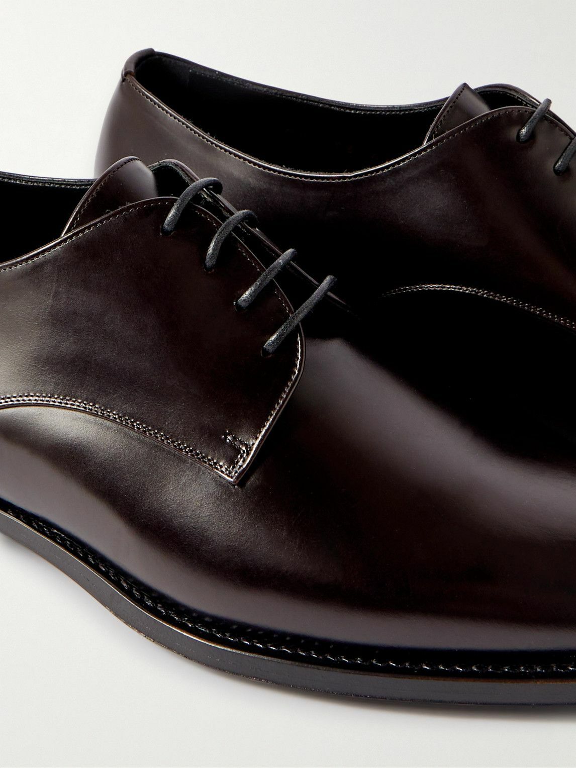 Saint Laurent  IT: 42 1/2 US: 9.5 - Adrien 25 Metallic Derby Shoes SEE PHOTOS Saint Laurent Adrien 25 Metallic Leather Derby Shoes Silver  main image 3