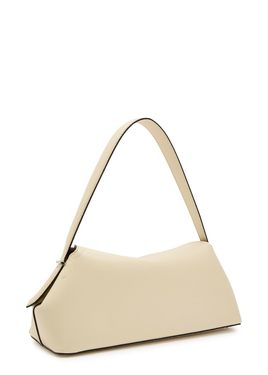 Toteme T-lock Grained Leather Shoulder bag - Ivory - One Size