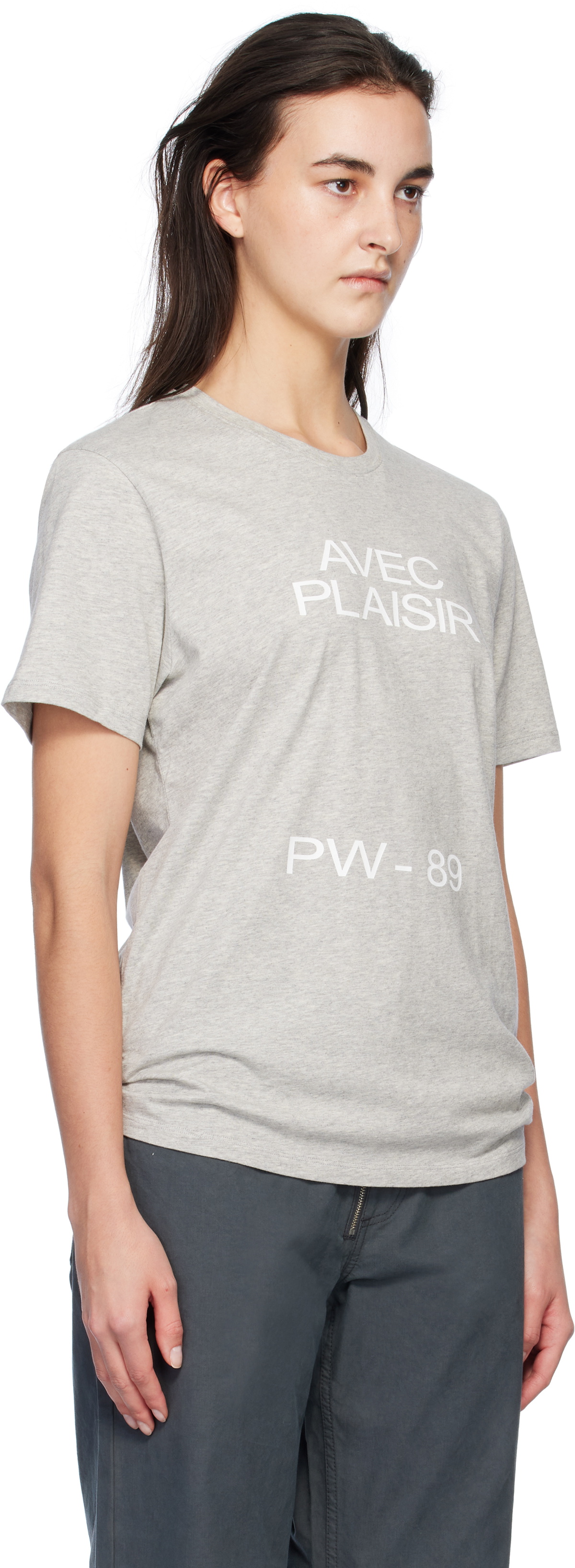 ★Paloma Wool★ Palomaul Women's August Short Sleeve T-Shirt Paloma Wool Gray Agust T-shirt Paloma Wool