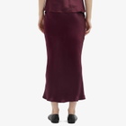 Anine Bing Women's Bar Silk Skirt in Burgundy