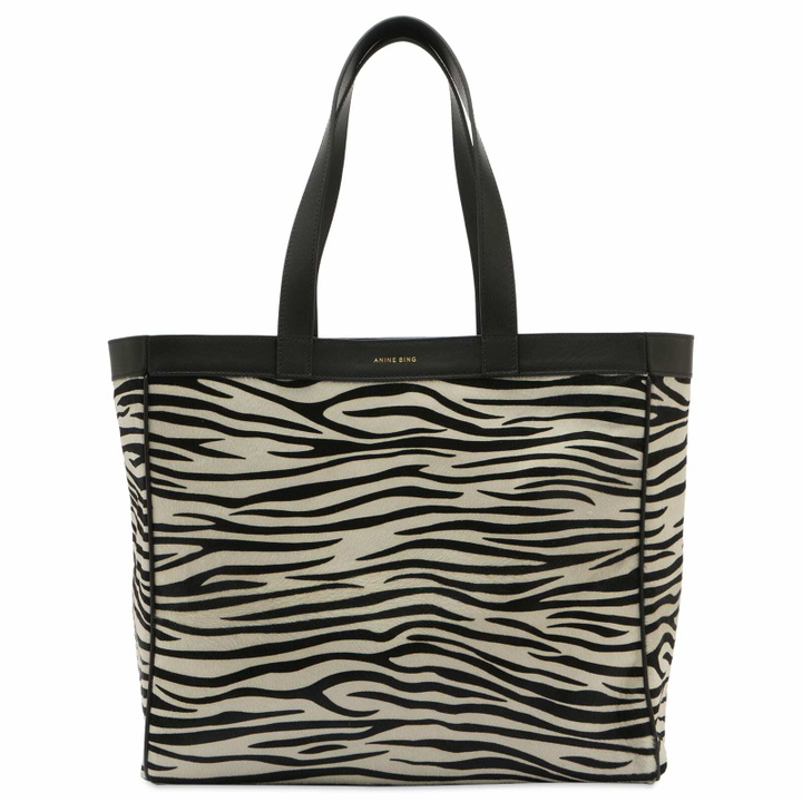 Photo: Anine Bing Women's Medium Rio Tote Bag in Zebra Print 