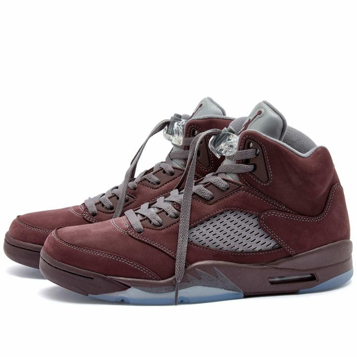 Photo: Air Jordan Men's 5 Retro SE Sneakers in Burgundy/Graphite/Silver