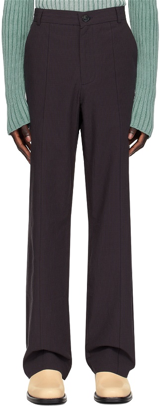 Photo: Edward Cuming Brown & Navy Pinched Seam Trousers