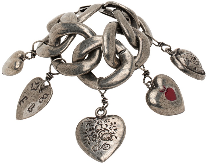 Photo: Marni Silver Heart Charm Bracelet