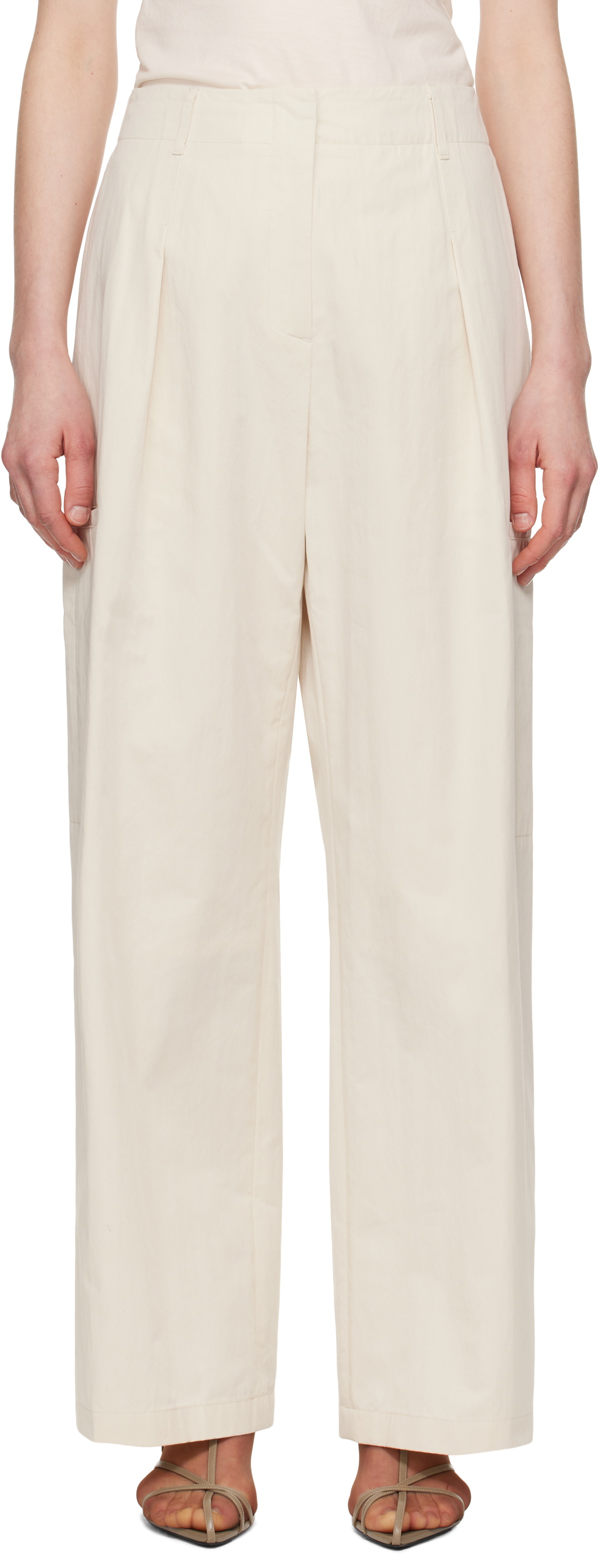 LE17SEPTEMBRE Off-White Relaxed Trousers