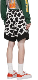 Brain Dead Black & White Paneled Cow Dress Shorts