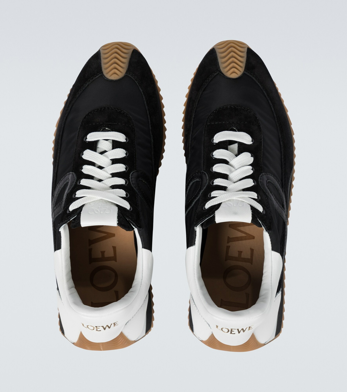 スニーカー LOEWE FLOW RUNNER SNEAKERS BLACK/WHITE/KAKI Loewe Flow Runner sneakers black/white/kaki - Casual Shoes