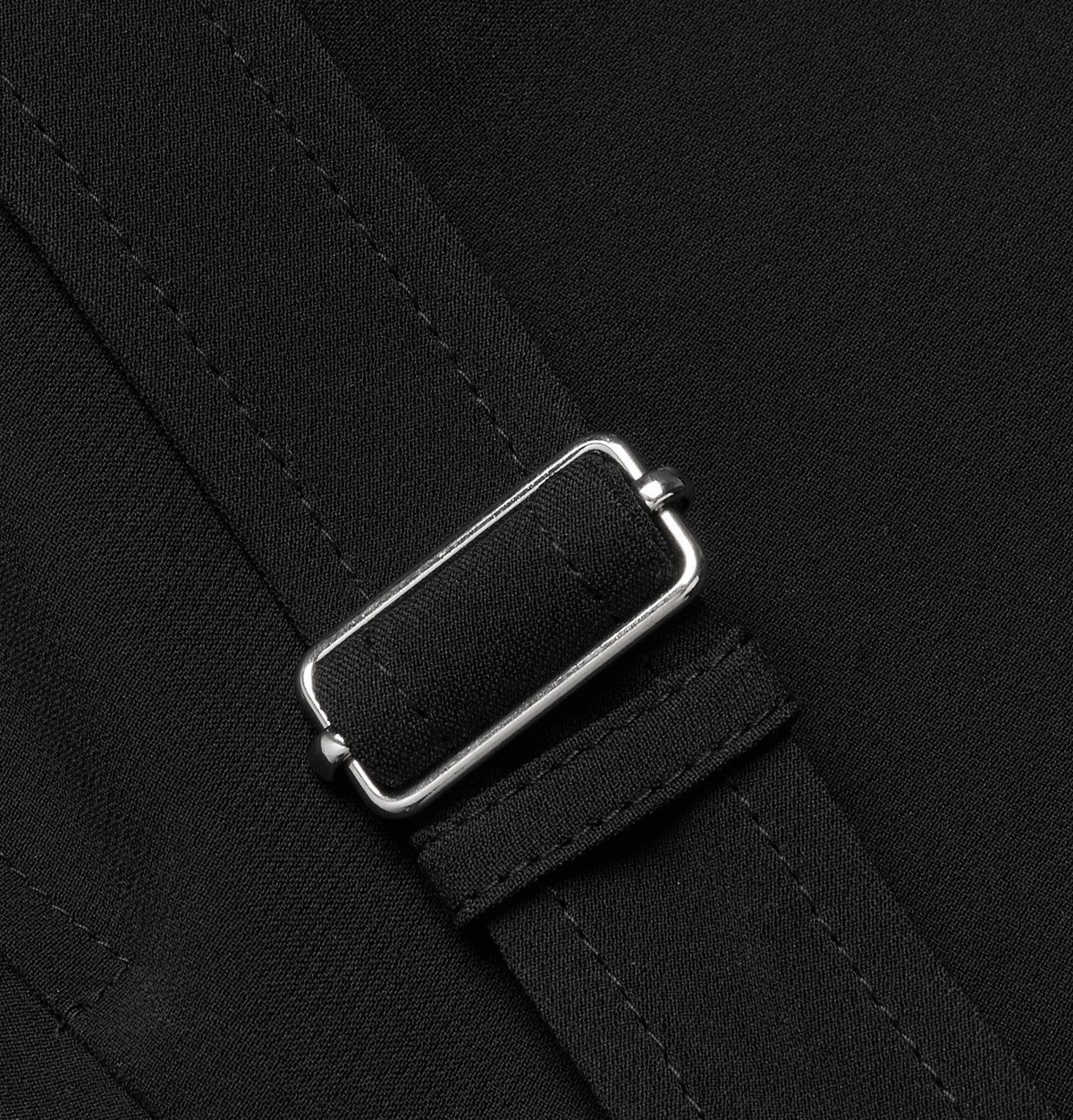 Alexander McQueen harness-detail Leather Denim Jacket - Blue