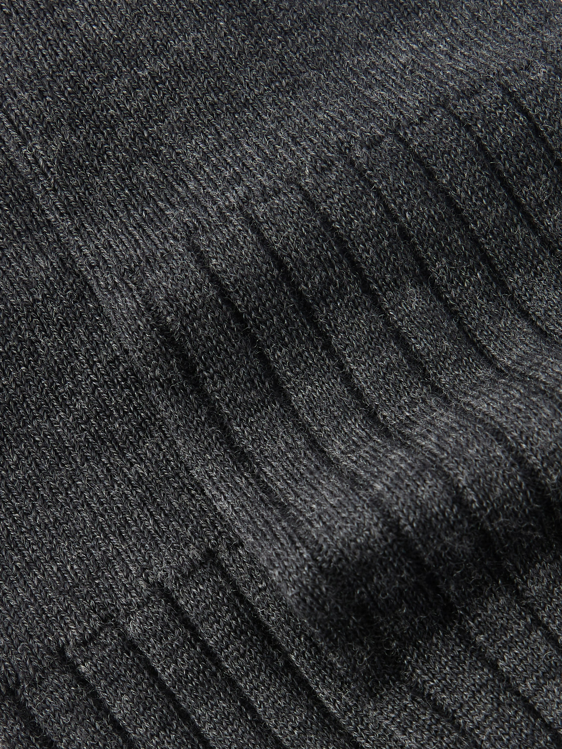 Brunello Cucinelli - Ribbed Wool and Cashmere-Blend Socks - Black