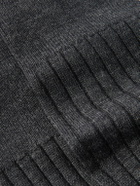 Brunello Cucinelli - Ribbed Wool and Cashmere-Blend Socks - Black