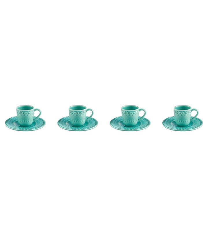 Photo: Bordallo Pinheiro Fantasia set of 4 espresso cups and saucers