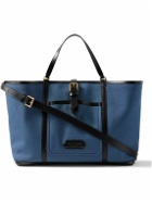 TOM FORD - East West Leather-Trimmed Canvas Tote Bag