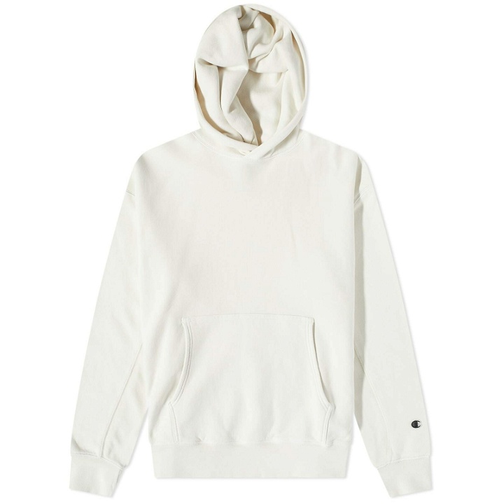Photo: Champion Reverse Weave Men's Contemporary Garment Dyed Hoody in Ecru